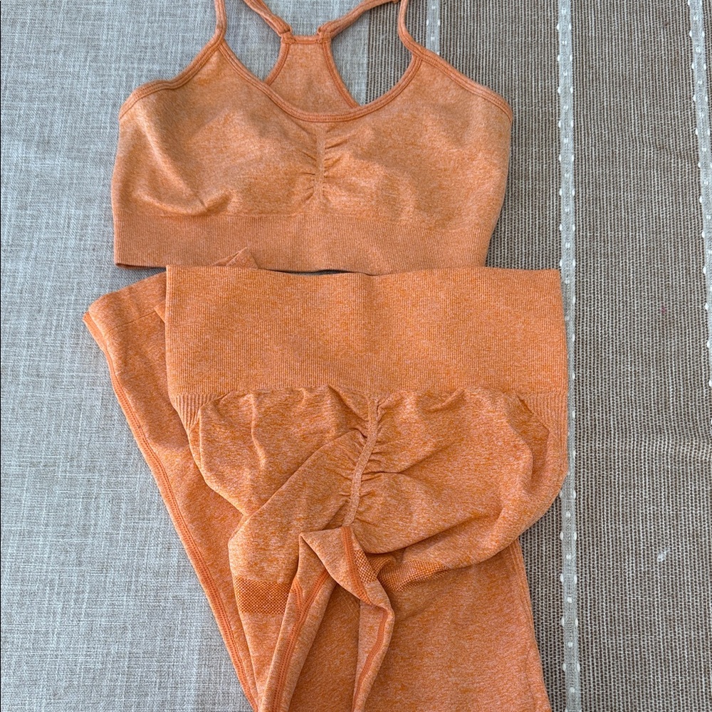 Amazon Orange Leggings and Top Set